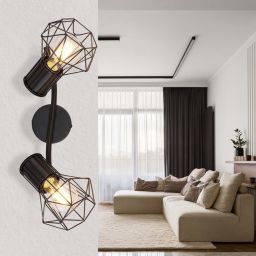 Globo Lighting Priska lampa podsufitowa 2x40W czarny 54017-2