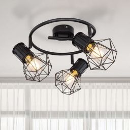 Globo Lighting Priska lampa podsufitowa 3x40W czarna 54017-3