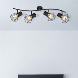 Globo Lighting Priska lampa podsufitowa 4x40W czarna 54017-4