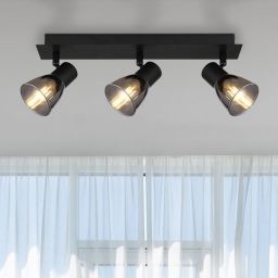 Globo Lighting Claude lampa podsufitowa 3x40W czarny mat/przydymiony 54307-3