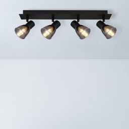 Globo Lighting Claude lampa podsufitowa 4x40W czarny mat/przydymiony 54307-4