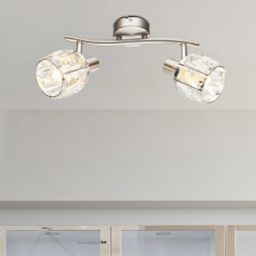 Globo Lighting Kris lampa podsufitowa 2x40W chrom/przezroczysty 54356-2