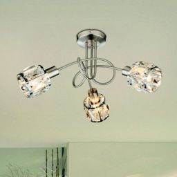 Globo Lighting Kris lampa podsufitowa 3x40W chrom/przezroczysty 54356-3
