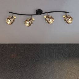 Globo Lighting Indiana lampa podsufitowa 4x40W czarny mat/złoty/przydymiony 54357-4B