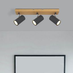 Globo Lighting Robby lampa podsufitowa 3x35W grafit/drewno 57911-3G