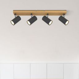 Globo Lighting Robby lampa podsufitowa 4x35W grafit/drewno 57911-4G