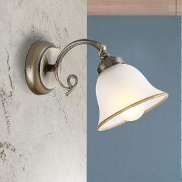 Globo Lighting Odin kinkiet 1x60W stare złoto/satyna 60208W