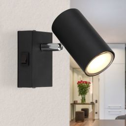 Globo Lighting Robby kinkiet 1x25W czarny mat/chrom 57911-1B
