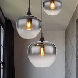 Globo Lighting Maxy lampa wisząca 3x40W czarny mat/szkło dymione 15548-3H