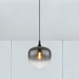 Globo Lighting Maxy lampa wisząca 1x40W czarny mat/szkło dymne 15548H1