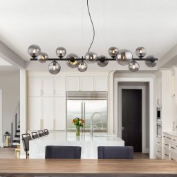 Globo Lighting Riha lampa wisząca x3,5 W czarna-przydymiona 56133-13H