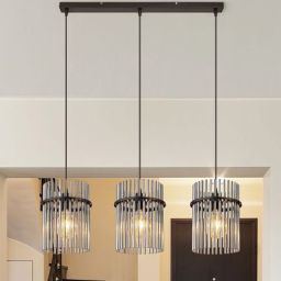 Globo Lighting Gorley lampa wisząca 3x60W czarny mat/przydymiony 15698-3H