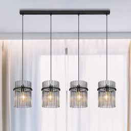 Globo Lighting Gorley lampa wisząca 4x60W czarny mat/przydymiony 15698-4H
