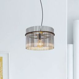 Globo Lighting Gorley lampa wisząca 1x60W czarny mat/przydymiony 15698H
