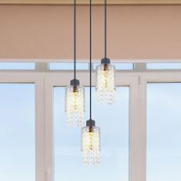 Globo Lighting Backey lampa wisząca 3x40W czarny mat/przydymiony 15799-3H