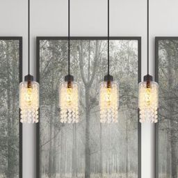 Globo Lighting Backey lampa wisząca 4x40W czarny mat/przydymiony 15799-4H