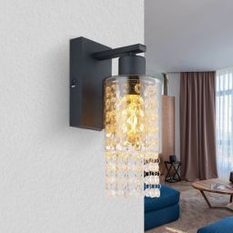 Globo Lighting Backey kinkiet 1x40W czarny mat/przydymiony 15799W