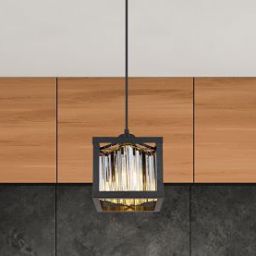 Globo Lighting Mathilde lampa wisząca 1x40W czarny mat/przydymiony 15697H