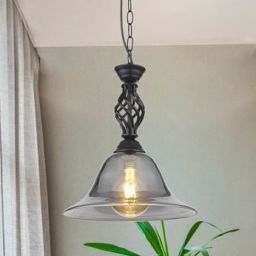 Globo Lighting Gonny lampa wisząca 1x60W czarny mat/przydymiony 60298H