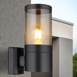 Globo Lighting Xeloo kinkiet zewnętrzny 1x60W czarny mat/przydymiony 32014BS