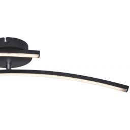 Globo Lighting Tansy I lampa podsufitowa 1x12W LED czarny mat/opal 67129-12