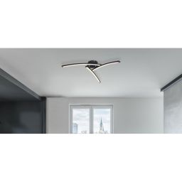 Globo Lighting Tansy I lampa podsufitowa 1x18W LED czarny mat/opal 67129-18