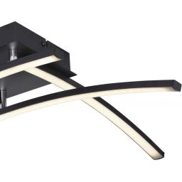 Globo Lighting Tansy I lampa podsufitowa 1x24W LED czarny mat/opal 67129-24