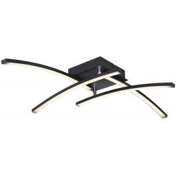 Globo Lighting Tansy I lampa podsufitowa 1x24W LED czarny mat/opal 67129-24