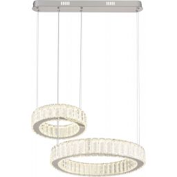 Globo Lighting Mucky lampa wisząca 2x80W chrom/kryształ 67162-80