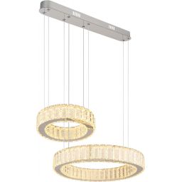 Globo Lighting Mucky lampa wisząca 2x80W chrom/kryształ 67162-80