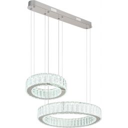 Globo Lighting Mucky lampa wisząca 2x80W chrom/kryształ 67162-80