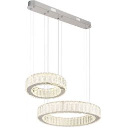 Globo Lighting Mucky lampa wisząca 2x80W chrom/kryształ 67162-80