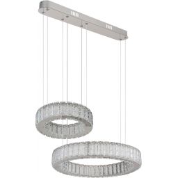 Globo Lighting Mucky lampa wisząca 2x80W chrom/kryształ 67162-80