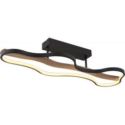 Globo Lighting Bezzy lampa podsufitowa 1x30W czarny mat/drewno 67181D