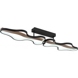 Globo Lighting Bezzy lampa podsufitowa 2x36W czarny mat/drewno 67181D1