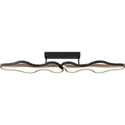 Globo Lighting Bezzy lampa podsufitowa 2x36W czarny mat/drewno 67181D1