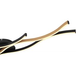 Globo Lighting Geronimo lampa podsufitowa 3x35W czarny mat/drewno 67206DW