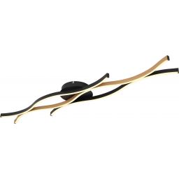 Globo Lighting Geronimo lampa podsufitowa 3x35W czarny mat/drewno 67206DW