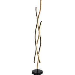 Globo Lighting Geronimo lampa stojąca 3x28W czarny mat/drewno 67206SW