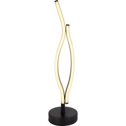 Globo Lighting Geronimo lampa stołowa 2x12W czarny mat/drewno 67206TW