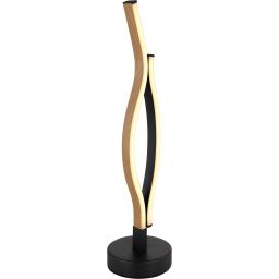 Globo Lighting Geronimo lampa stołowa 2x12W czarny mat/drewno 67206TW