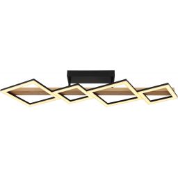 Globo Lighting Dustin lampa podsufitowa 4x35W czarny mat/drewno 67288D2