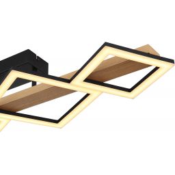 Globo Lighting Dustin lampa podsufitowa 4x35W czarny mat/drewno 67288D2