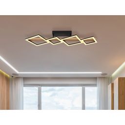 Globo Lighting Dustin lampa podsufitowa 4x35W czarny mat/drewno 67288D2