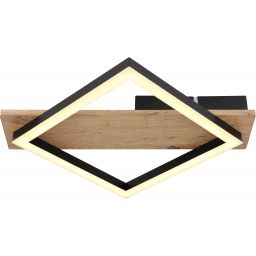 Globo Lighting Beatrix lampa podsufitowa 1x12W czarny mat/drewno 67294D