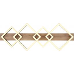 Globo Lighting Beatrix lampa podsufitowa 4x24W czarny mat/drewno 67294D3