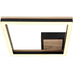 Globo Lighting Beatrix lampa podsufitowa 1x12W czarny mat/drewno 67297D