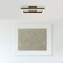 Globo Lighting Beatrix lampa podsufitowa 1x12 W czarna-drewno 67297D1