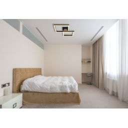 Globo Lighting Beatrix lampa podsufitowa 2x18W czarny mat/drewno 67297D2