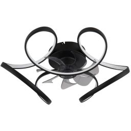 Globo Lighting Travo lampowentylator podsufitowy 1x30 W czarny mat 03638